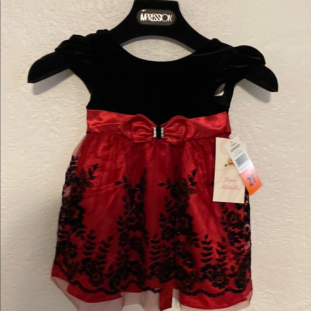 Jona Michelle Black And Red Kids Dress